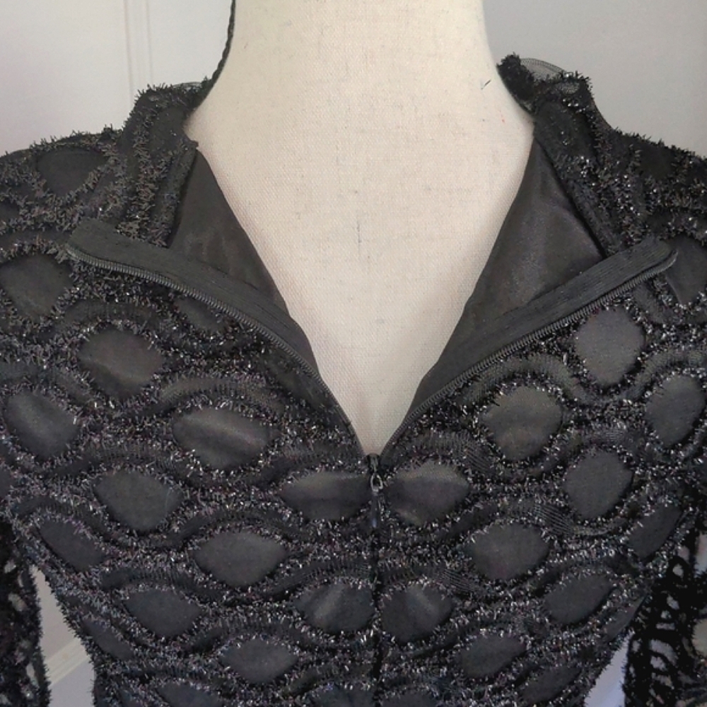 Vintage Shiny Opaque Party Dress, 90s prom vibes - Picture 7 of 8